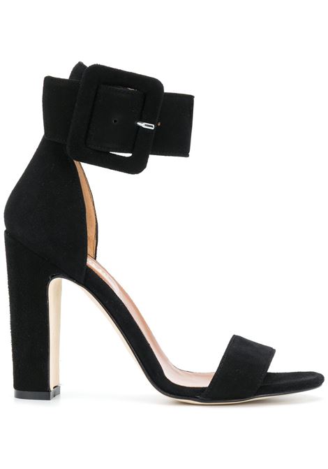 Sandali con fascia alla caviglia in nero Paris texas - donna
